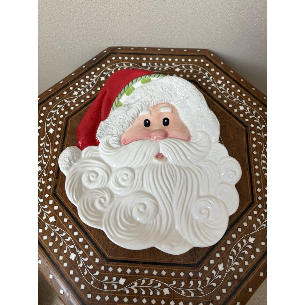 Fitz And Floyd ‘Holiday Cheer’ Santa Face Cookie Appetizer Plate